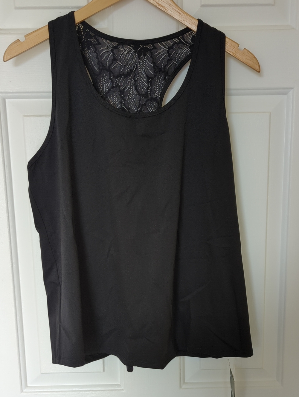 SoftlyZero™ Airy Racerback Contrast Lace Cool Touch Workout Tank Top-UPF50+